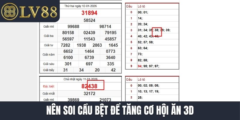Nên soi cầu bệt để tăng cơ hội ăn 3D